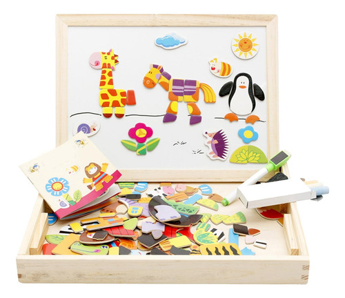 Jogo De Mesa Caballete Arte Rompercabezas De Animais