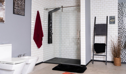 Mampara Baño Pta Granero Acero Inox Cromo Hanoi Gorena 120cm