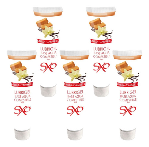 5 Lubrigel Comestible Sabor Vainilla-caramelo Sxo 18ml Vainilla-caramelo