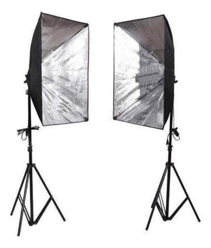 Kit Estúdio 2 Tripe Iluminação Softbox 70cm E27 Youtubers