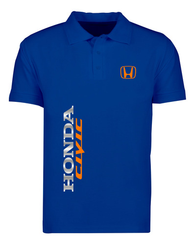 Playera Polo Mod Honda Civic Estampado En Reflejante