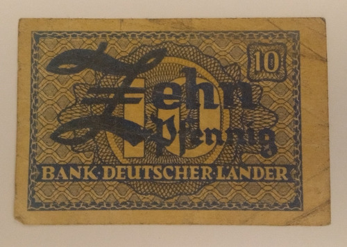 Billete: Alemania 10 Zehn Pfennig 1945-48