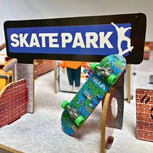 Kit 9 Skate De Dedo Radical E Pista Rampa Mdf Deck Brinquedo