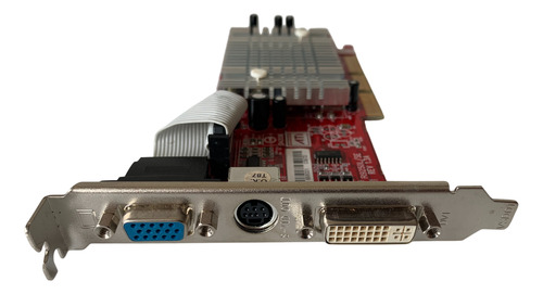 Placa Vídeo Vga Dvi Agp Ati Radeon R9250l 128mb Antiga (Usado)