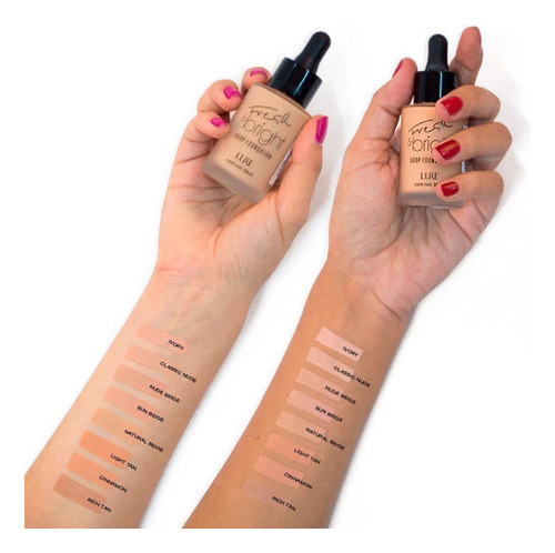 Base de maquillaje líquida Lure Base maquillaje Fresh and Bright Foundation Fresh and bright tono sun beige - 30mL 99g