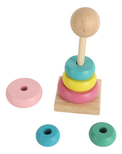 Juguete Apilable De Madera Para Bebés, Educativo, Colorido