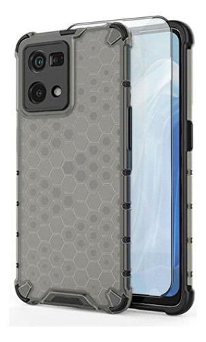 Funda Para Oppo Reno 7 4g Diseño Panal Con Vidrio Mica