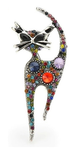 Broche Prendedor Gato Negro Regalo Joyas