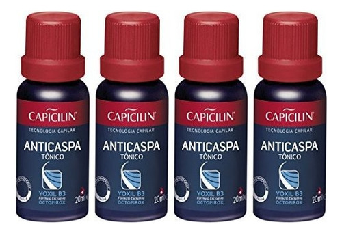 Linha Anticaspa Capicilin - Kit De 4 Tonicos Capilares (