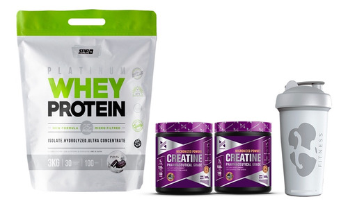 Whey Protein 3kg + Creatina X 1 Kg + Vaso Star Nutrition