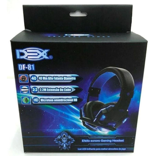 Fone Dex Com Microfone Gamer Df-81