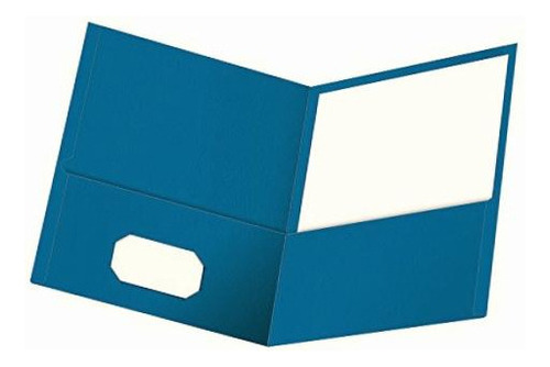 Fólder De Bolsillo Oxford Twin, Tamaño Carta, 25 Por Caja, Color Azul claro