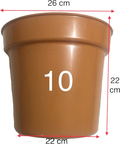 Macetas De Jardin De Plastico 10 Pulgadas Paquete 20 Pzs