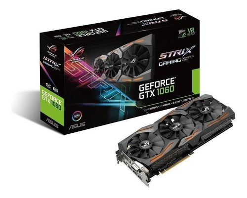 Placa de video Nvidia Asus  ROG Strix GeForce 10 Series GTX 1060 ROG-STRIX-GTX1060-6G-GAMING 6GB