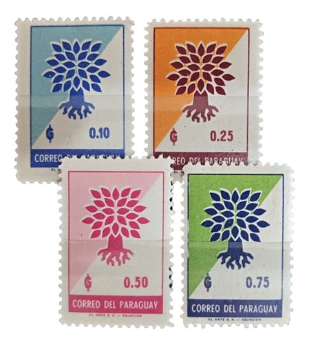 Paraguay, Serie Sc 619-622 Año Refugiados 1961 Mint L16910