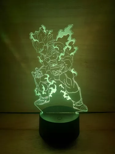 Dragon Ball Z broly verde LED noche luz lámpara de mesa anime Dragon Ball Z  broly lámpara led