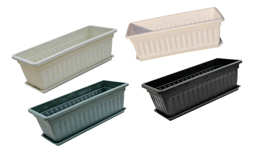 Maceta Con Ventana Para Flores, Macetero Para Verduras Beige