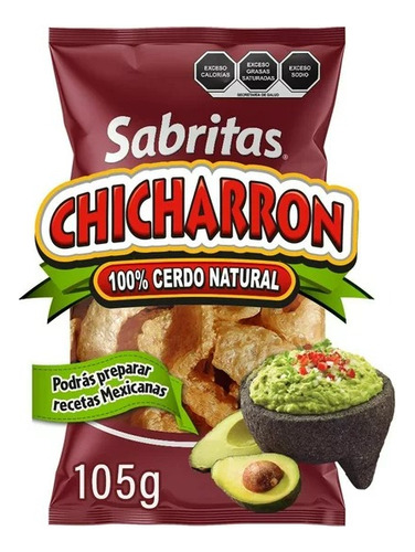 2 Pzas Chicharrón Sabritas De Cerdo 105 G