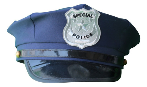 Sombrero De Policía Disfraz Policía Fiesta Cosplay Color Azul