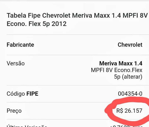 Chevrolet Meriva 2012 1.4 Maxx Econoflex 5p