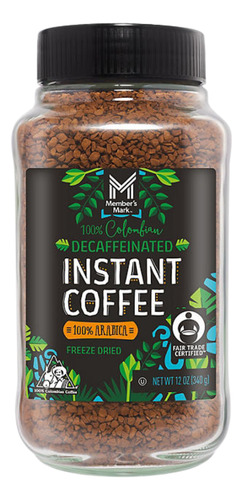 Café Instantáneo Member's Mark Colombiano Decaf, 340g.