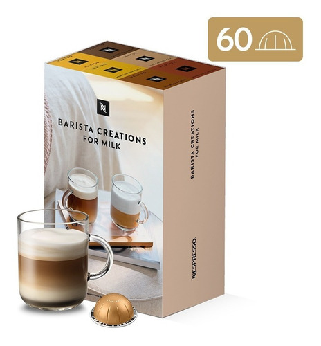 Imagen 2 de 6 de Cápsulas De Café Nespresso Vertuo Pack Barista For Milk - 60