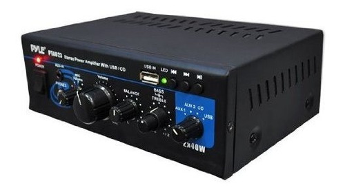 Mini Amplificador De Potencia Estereo  2 X 40 W Con Usb Aux