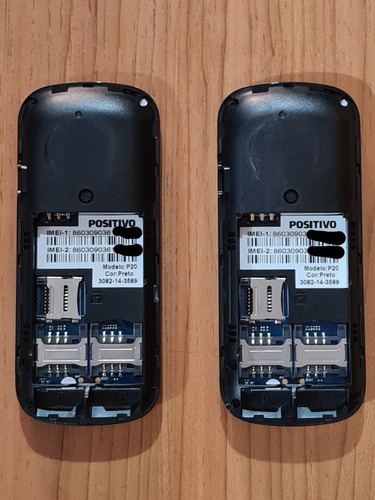 Sucata 2 Celulares Positivo P20 S/ Bateria P/ Retirada Peças