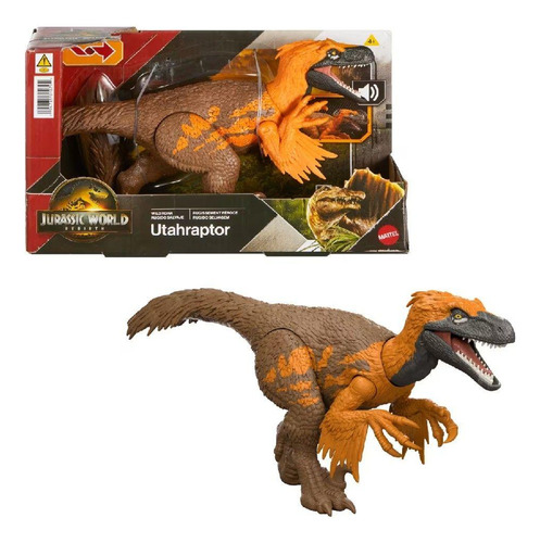 Jurassic World Rebirth Rugido Selvagem Utahraptor - Mattel