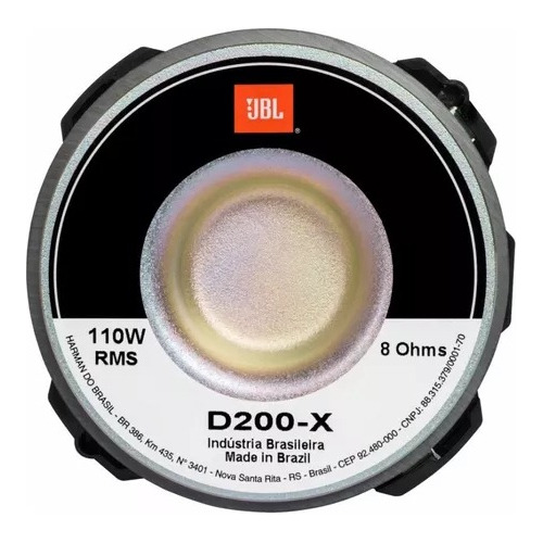 Driver Jbl D200x 110 Rms D 200 Original Sonido Selenium