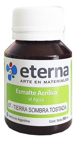 Esmalte Acrilico Al Agua Eterna X 37ml Color Del Óleo 87 Tierra Sombra Tostada