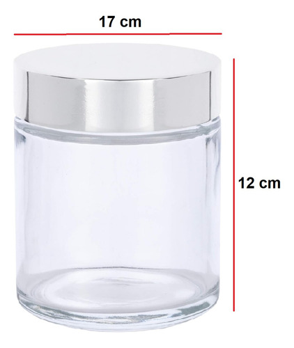 Set De Frascos Recipiente De Vidrio Con Tapa