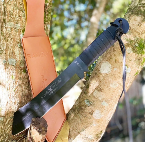 Facão Rambo 4 Full Tang 44cm + Bainha Couro