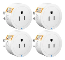 Comprar Enchufe Inteligente Wifi Contactos Alexa Smart Plug 4 Uds Blanco