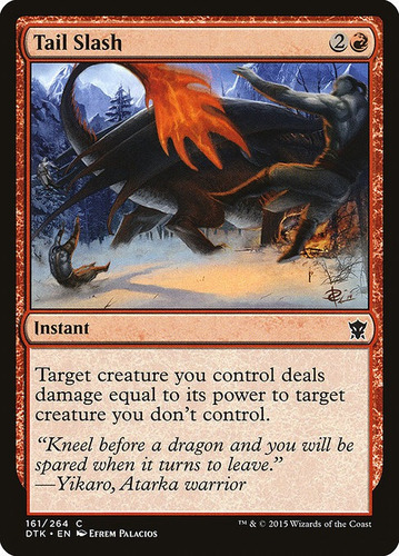 Carta Magic Tail Slash Dragons Of Tarkir Mtg