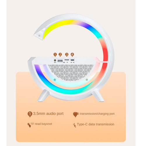 Bocina Intouch Peru Lampara Inteligente G portátil con bluetooth blanca 5V