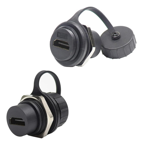Penglin 2pcs Acoplador De Montaje En Panel Hdmi Impermeable,