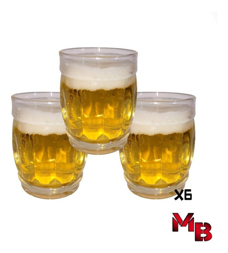 Vaso Estilo Cervecero Barril X6