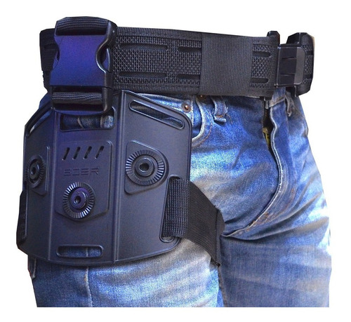 Imagen 1 de 8 de Base Pasacinto Plataforma Tactica De Polimero Boer® Low Ride