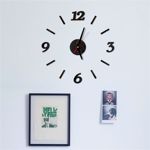 Reloj Adhesivo Acrílico De Pared Con Números Romanos T Diy H