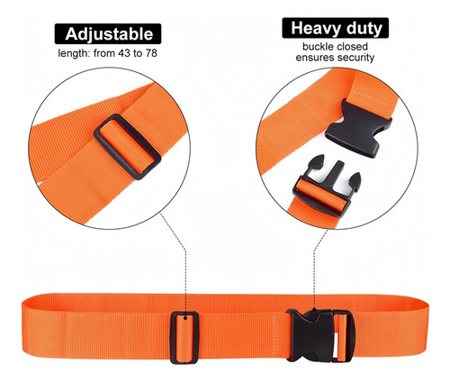 * 8 Correas De Equipaje Ajustables Y Etiquetas De Equipaje