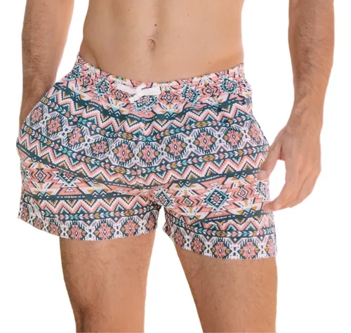 Traje De Baño Hombre Rosa Pecora Argentina Short Malla