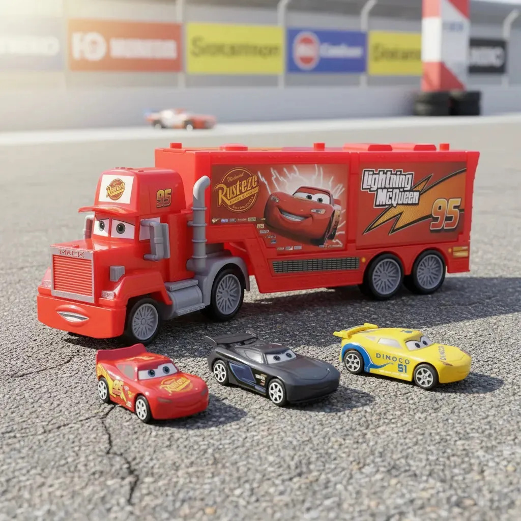 Cars Camion Mack Deluxe A Fricción + Rayo Cruz Storm Ditoys Color Multicolor Personaje Cars