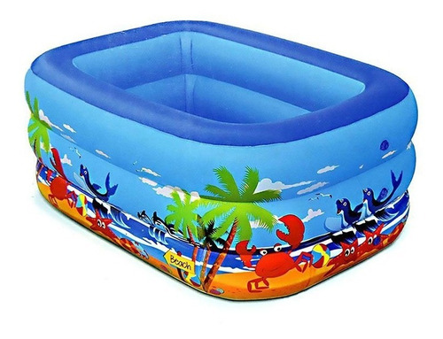 Piscina Inflable Rectangular Para Niños 130cm