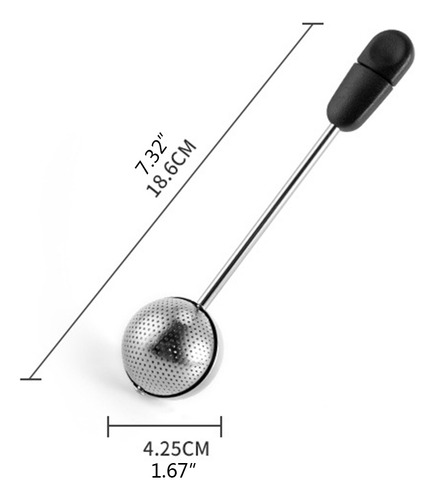 . Bola De Té Con Infusor De Acero (bk) Para Café, Esfera De