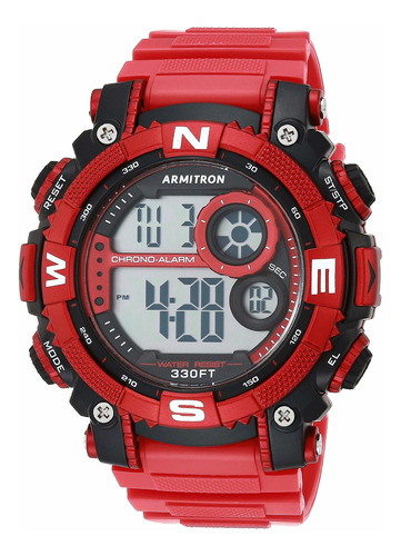 Reloj Hombre Armitron 40-8284rdbk Cuarzo Pulso Rojo En