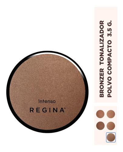 Imagen 1 de 5 de Bronzer Regina Tonalizador & Contour En Polvo Compacto