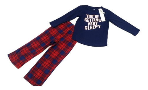 Gap Set Pijama Piezas Niño Talla 4 Nueva Original Termica 