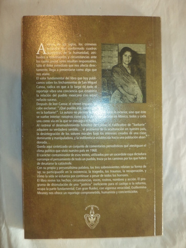 Canoa; El Crimen Impune. Guillermina Meaney. Buap