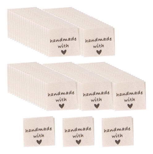 100 Etiquetas De Ropa Etiquetas Hechas A Mano Tela Lavable